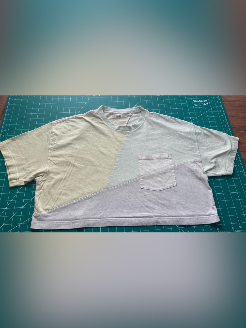 Pastel Color Block American Eagle Crop Top